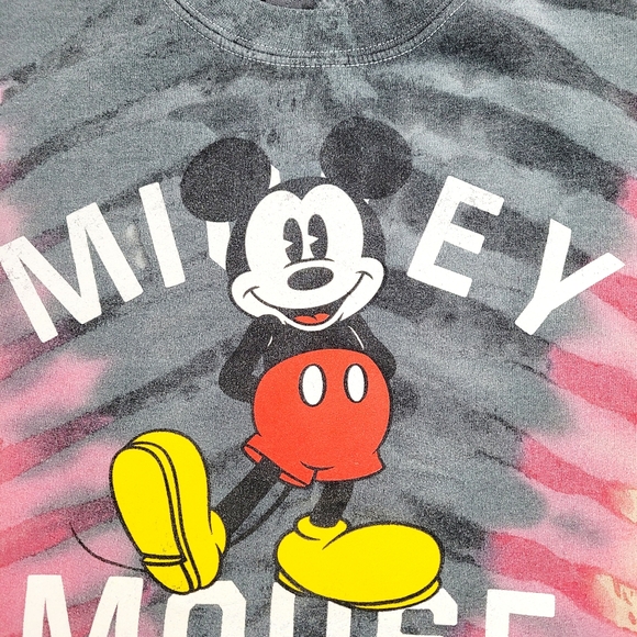 Rare Vintage 90's Mickey Mouse Tie Dye Pattern Disney Sweatshirt - Picture 3 of 9